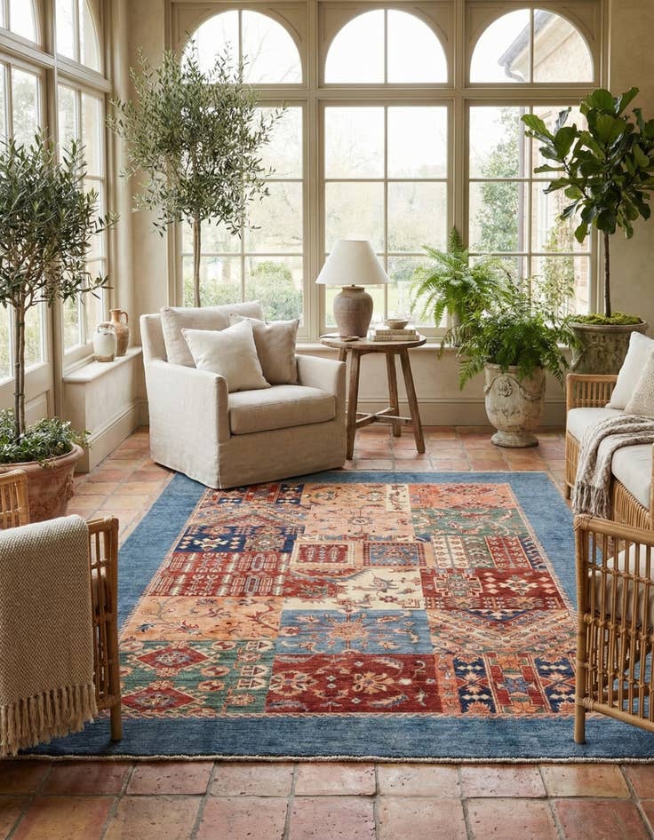 Detail image of 5' 8 x 7' 9  Hand Knotted Ariana Ziegler Rug