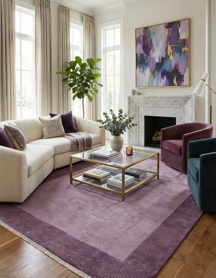 Detail image of 7' 11 x 11' 3  Hand Knotted Darya Wool Rug