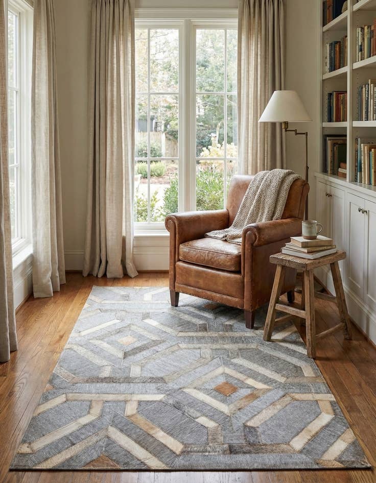 Detail image of  2' 3 x 3' 1 Cowhide Rug