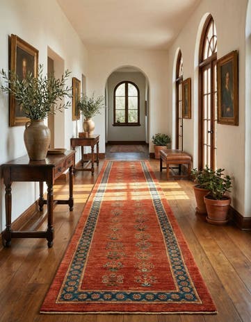 2' 8 x 9' 6 Luribaft Wool Runner Rug