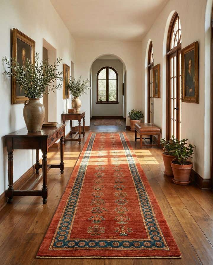 2' 8 x 9' 6 Luribaft Wool Runner Rug