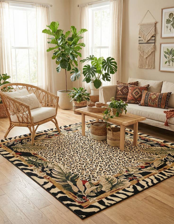 Detail image of 6' x 6' Safari Square Rug