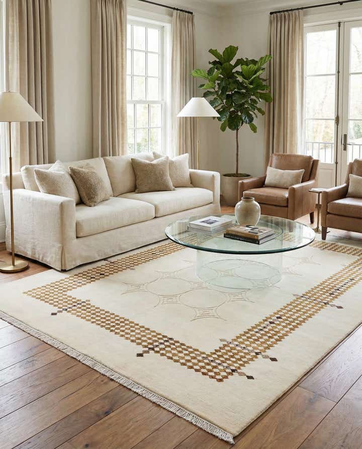 5' 7 x 7' 10 Hand Knotted Darya Wool Rug
