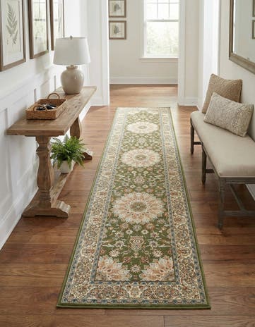 2' 7 x 12' Easy-Clean Traditional Indoor / Outdoor Runner Rug