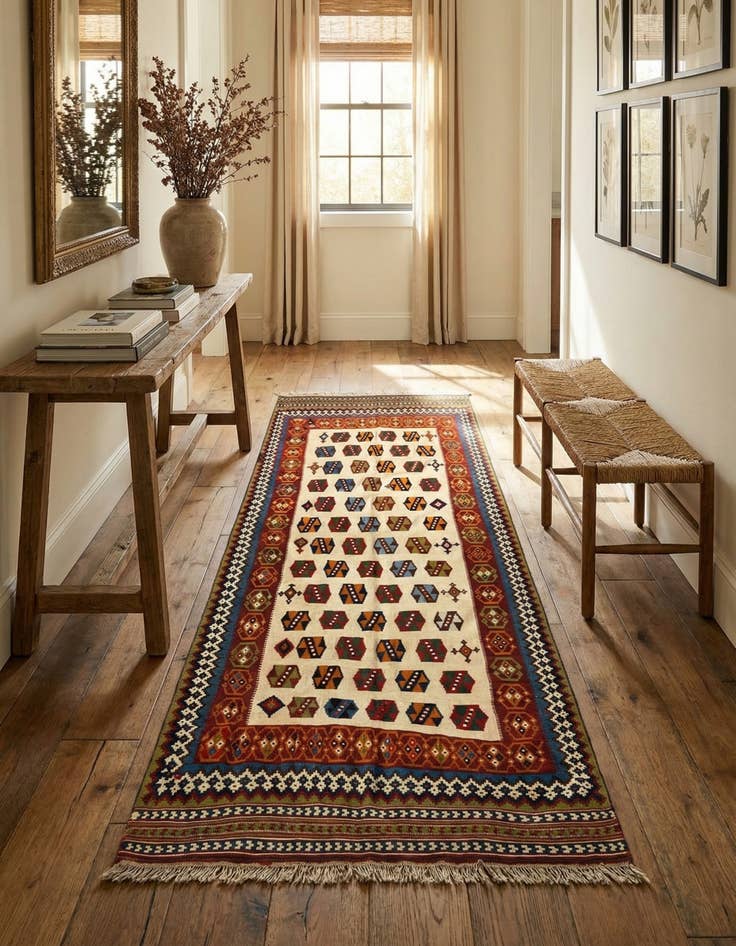 Detail image of 4' 4 x 9' 8 Kilim Runner Rug