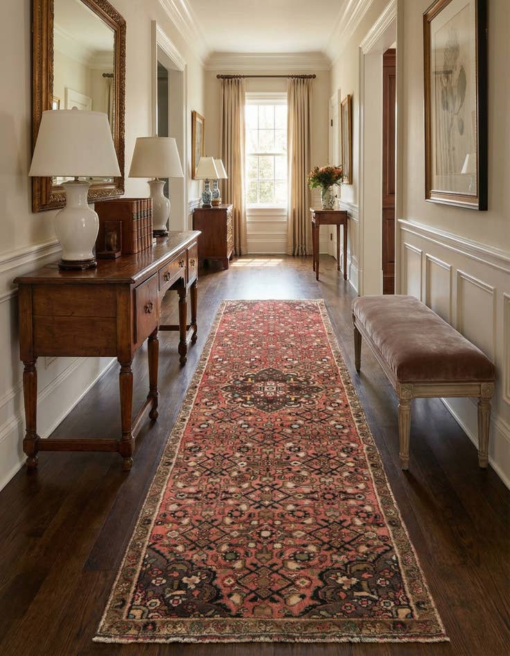 Detail image of 3' 2 x 9' 7  Hand Knotted Ultra Vintage Persian Wool Runner Rug