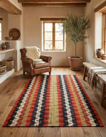 4' 3 x 6' 8 Jajim Wool Rug