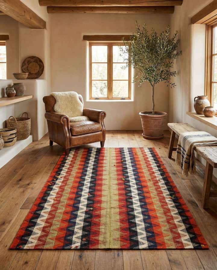4' 3 x 6' 8 Jajim Wool Rug