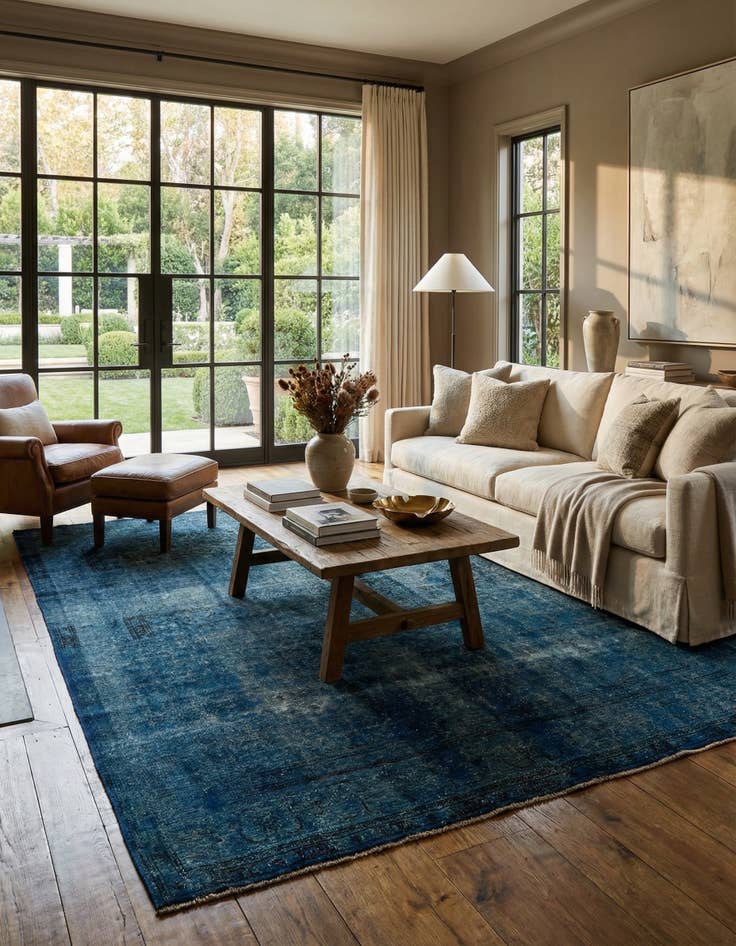 Detail image of 9' 10 x 12'  Hand Knotted Ultra Vintage Persian Wool Rug