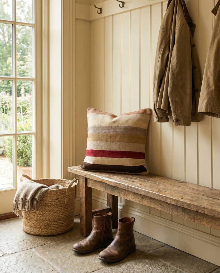 Detail image of 2' 5 x 2' 5 Hand Woven Pillow Wool Square Rug