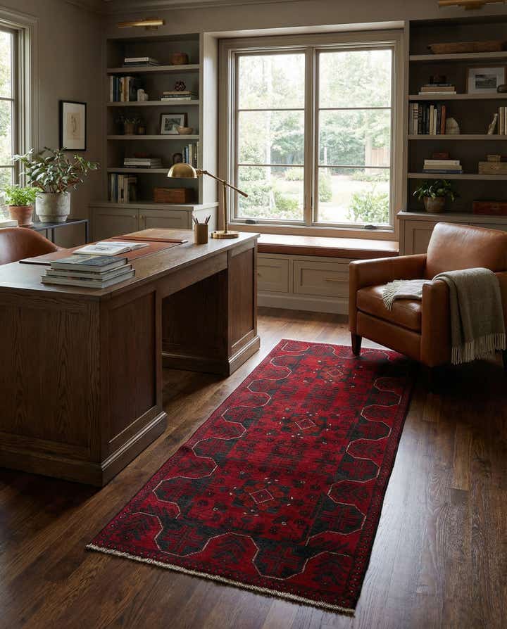 2' 7 x 6' 3 Hand Knotted Khal Mohammadi Wool Runner Rug