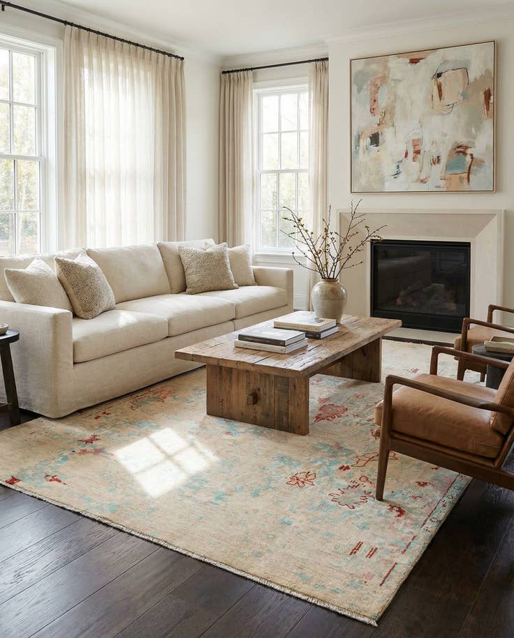 Detail image of 8' 3 x 11' 9 Hand Knotted Darya Wool Rug