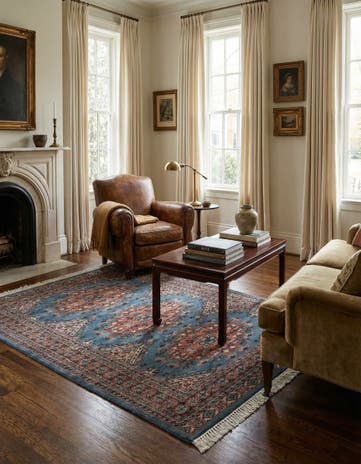 4' 4 x 6' 1 Hand Knotted Bokhara Wool Rug