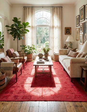 6' 3 x 9' 3 Hand Woven Kilim Suzani Wool Rug