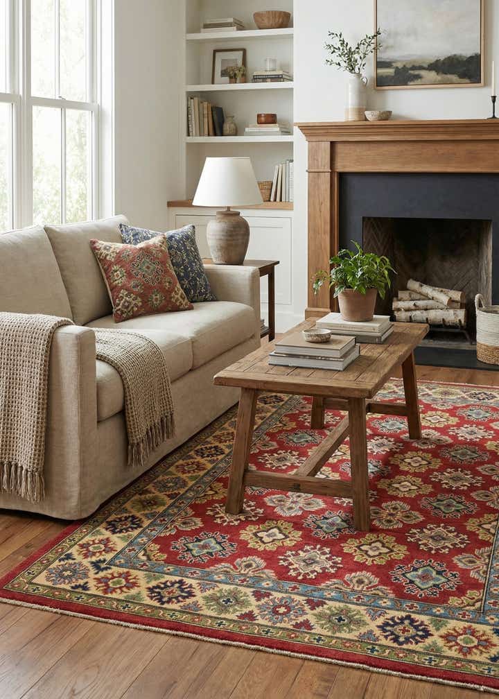 5' 8 x 7' 10 Hand Knotted Kazak Rug
