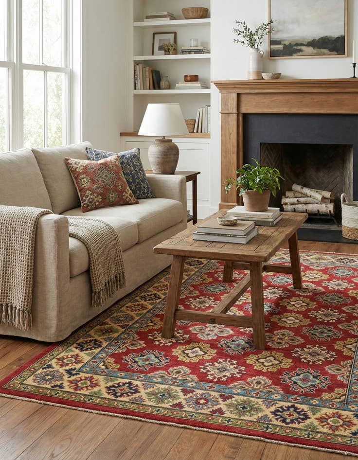 Detail image of 5' 8 x 7' 10 Hand Knotted Kazak Rug