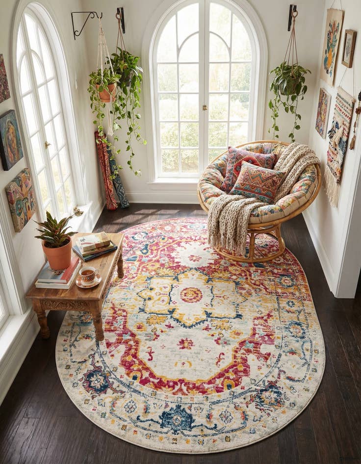 Detail image of 7' 10 x 10' Madeline Vintage Oval Rug