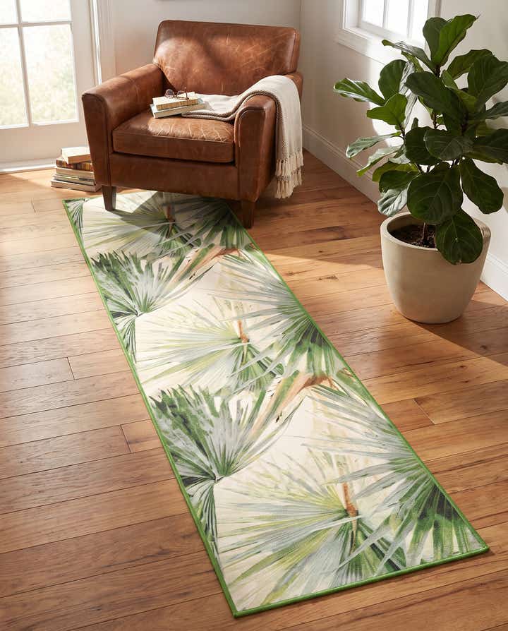 2' x 8' Easy-Clean Jill Zarin Caribbean Indoor / Outdoor Runner Rug