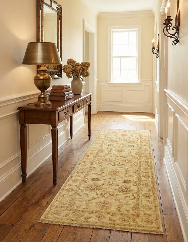 Detail image of 2' 5 x 6' 6  Hand Knotted Peshawar Ziegler Runner Rug