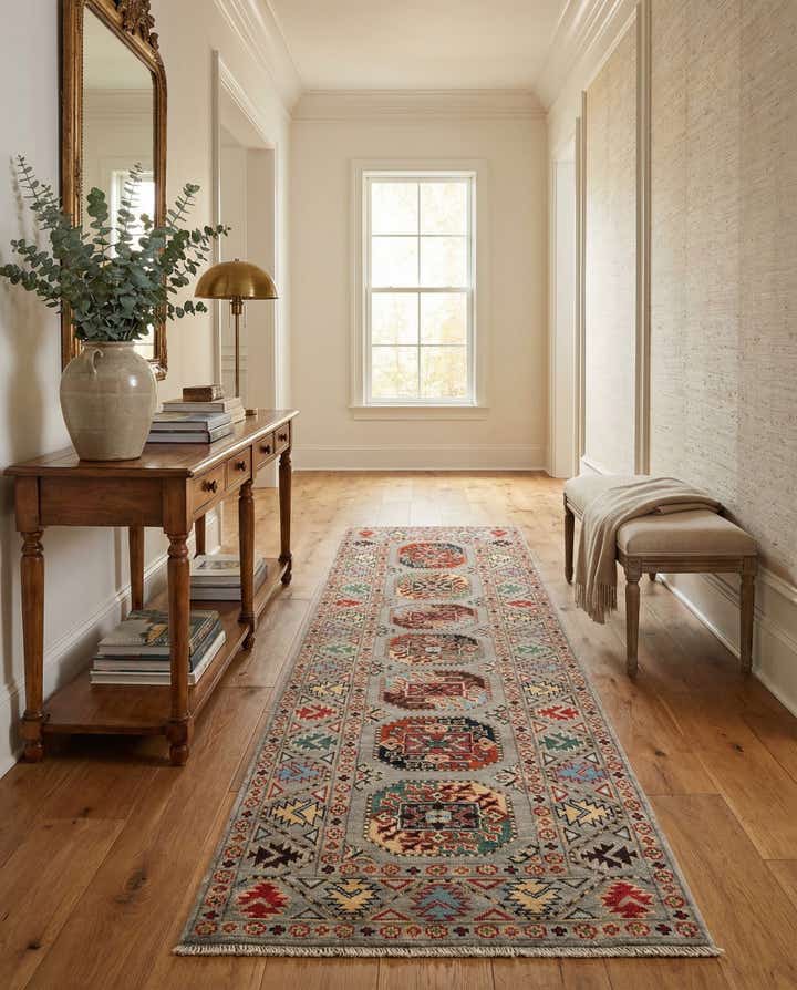 2' 8 x 9' 9 Hand Knotted Kazak Runner Rug