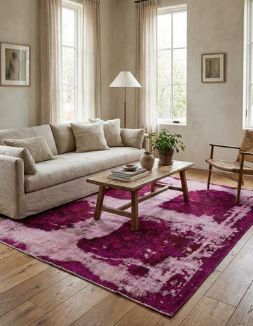 6' 2 x 7' 10 Hand Knotted Ultra Vintage Persian Wool Rug