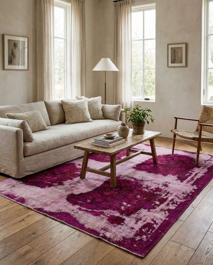 6' 2 x 7' 10 Hand Knotted Ultra Vintage Persian Wool Rug