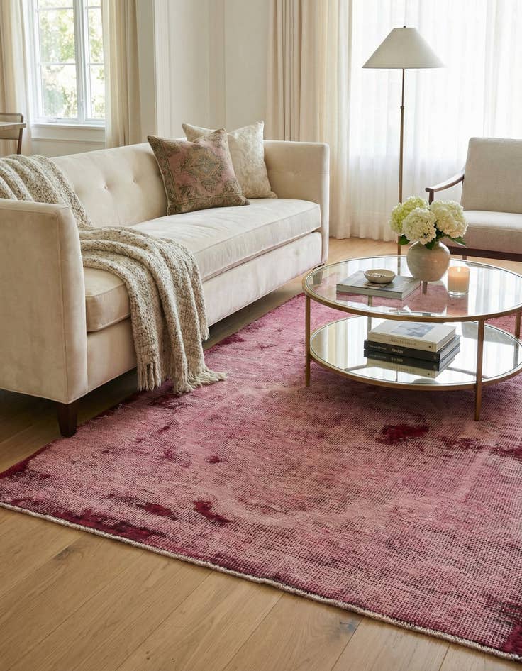 Detail image of 3' 4 x 6' 5  Hand Knotted Ultra Vintage Persian Wool Rug