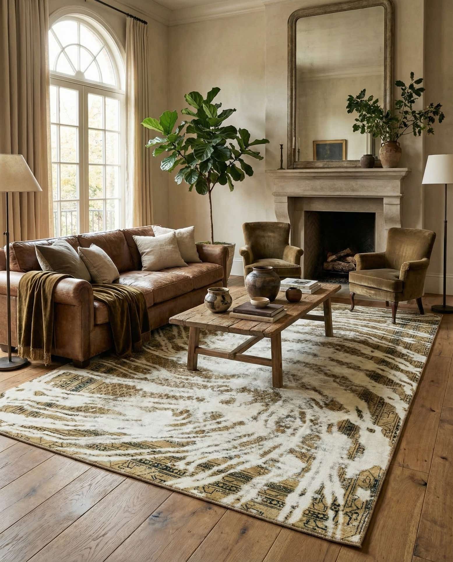 7' x 10' 4 Hand Knotted Ultra Vintage Persian Wool Rug