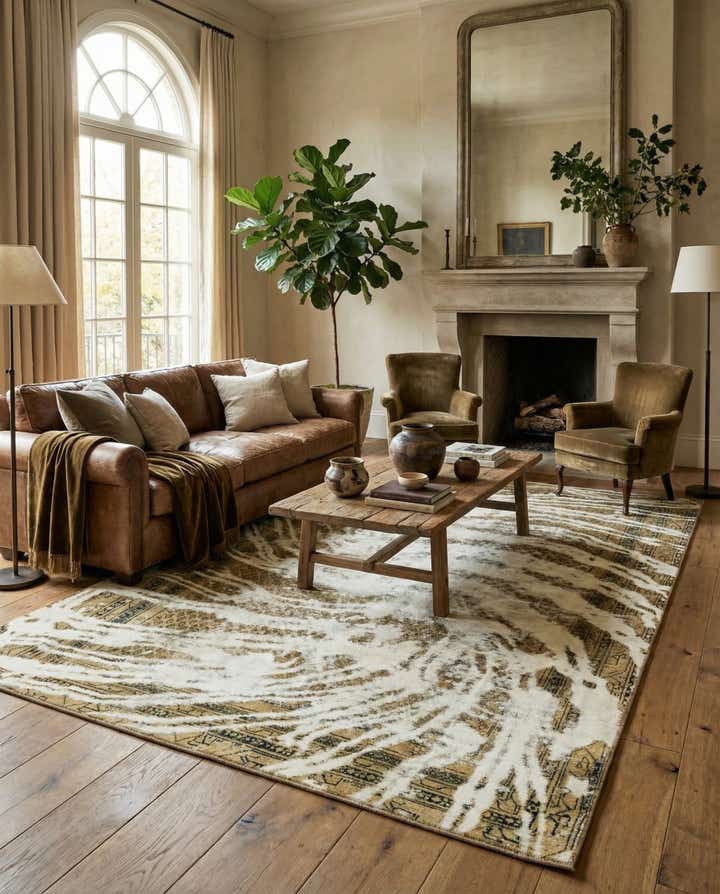 7' x 10' 4 Hand Knotted Ultra Vintage Persian Wool Rug