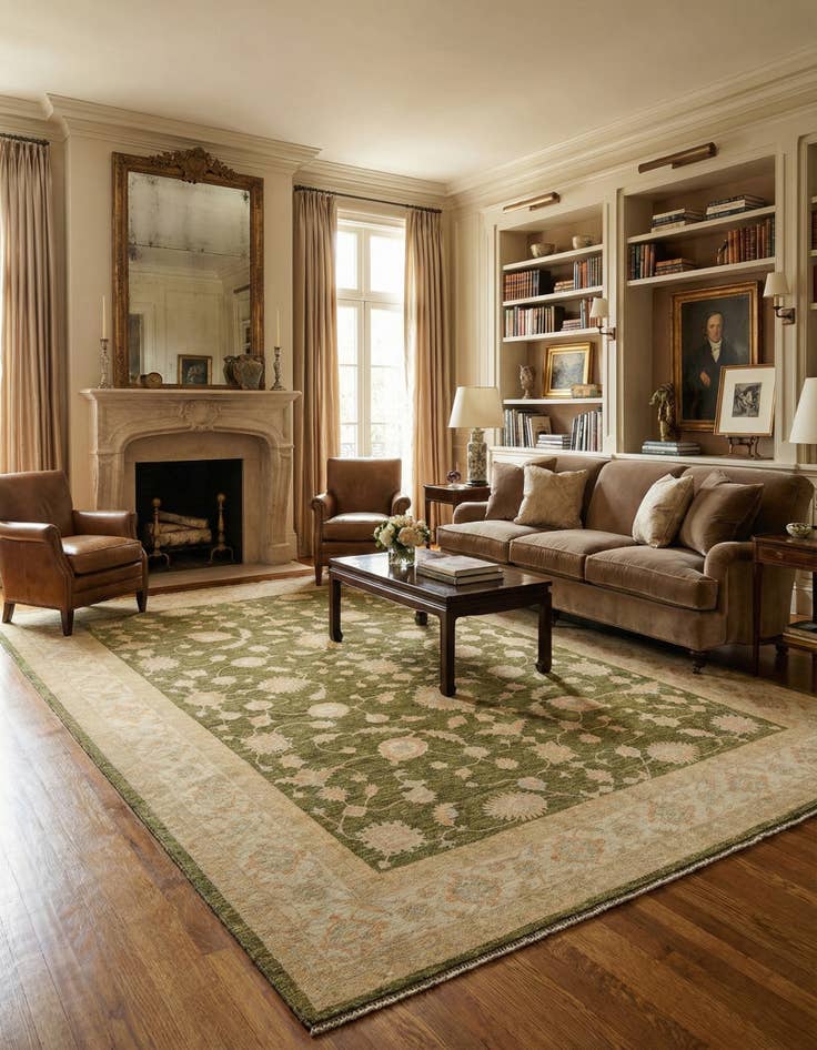 Detail image of 9' 1 x 12' Kaizar Wool Rug