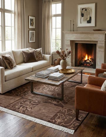 5' 9 x 8' Hand Knotted Darya Wool Rug
