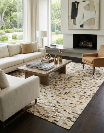 7' 11 x 10' 1 Cowhide - Patchwork Rug