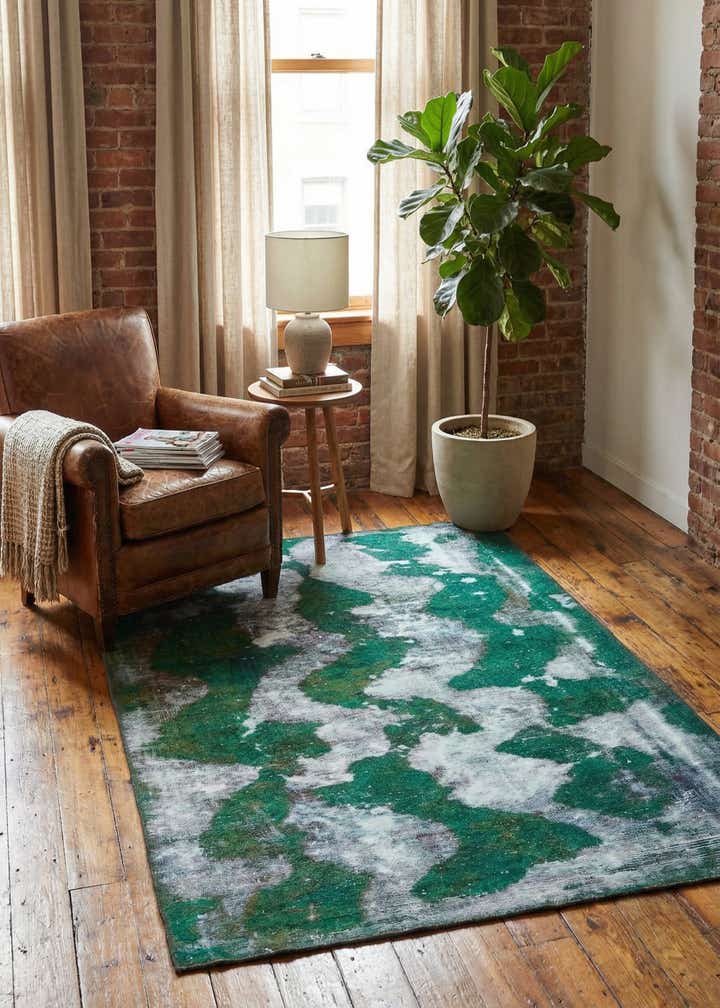 3' 7 x 6' 2 Hand Knotted Ultra Vintage Persian Wool Rug