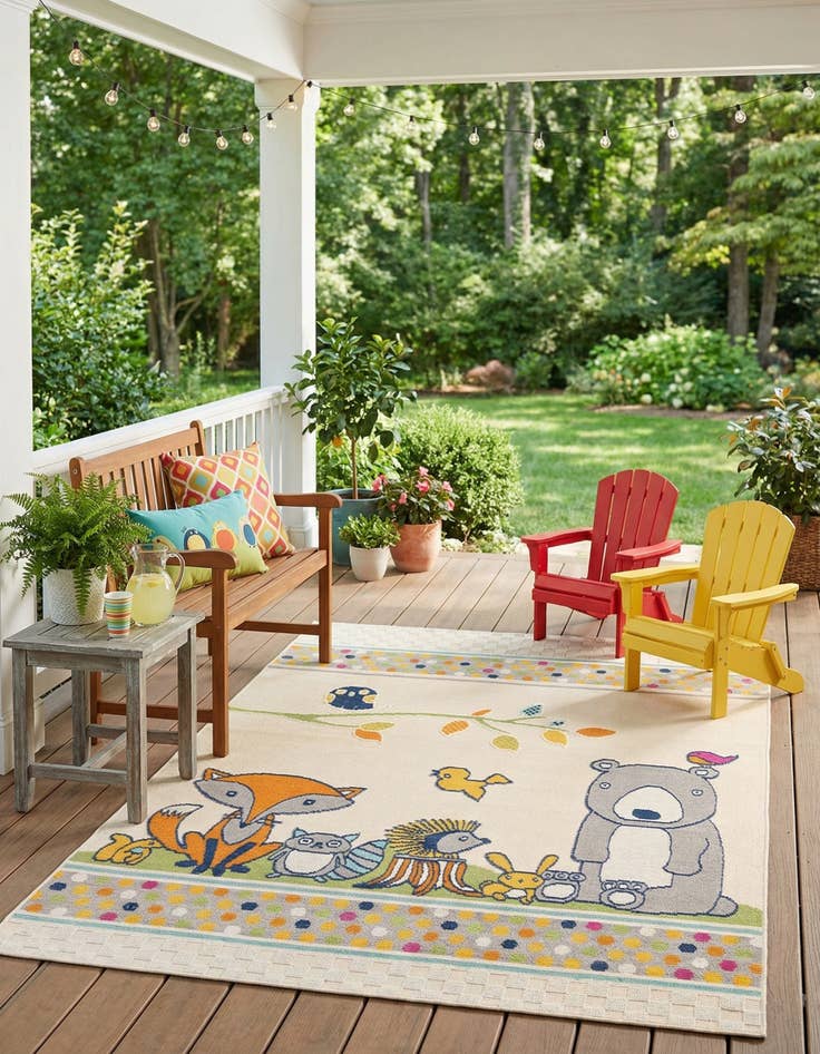 Detail image of 5' 3 x 7' 7 Easy-Clean Indoor / Outdoor Rug