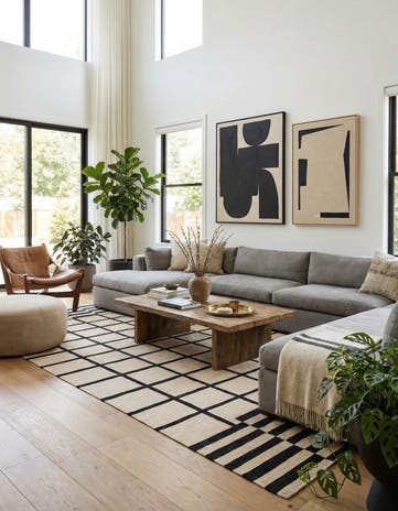 8' 3 x 9' 9 Hand Woven Kilim Modern Wool Rug