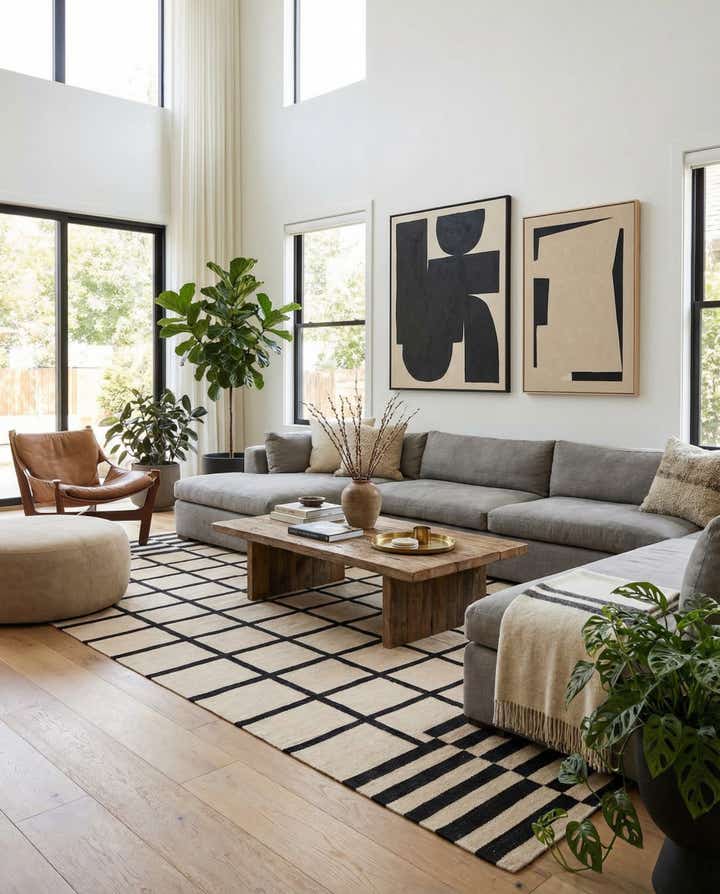 8' 3 x 9' 9 Hand Woven Kilim Modern Wool Rug