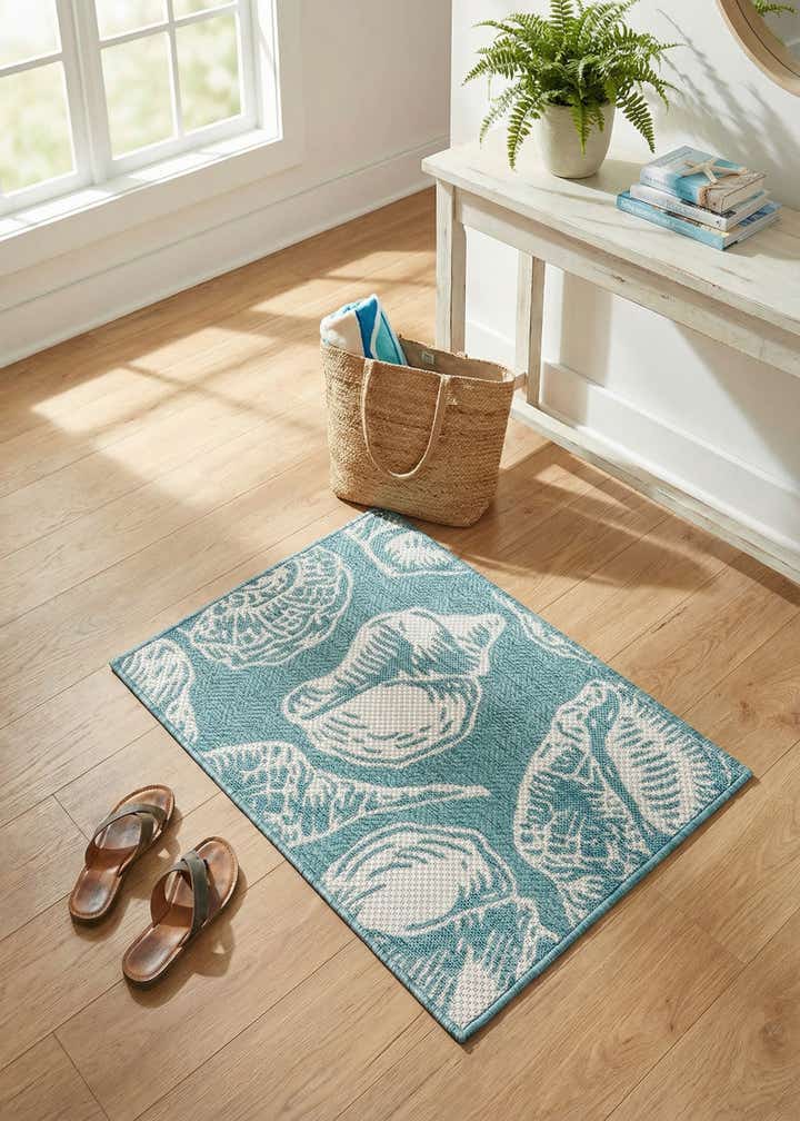 2' x 3' Easy-Clean Coastal Indoor / Outdoor Rug