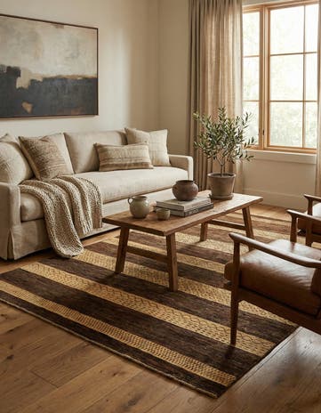 5' x 6' 6 Hand Knotted Modern Ziegler Oriental Rug