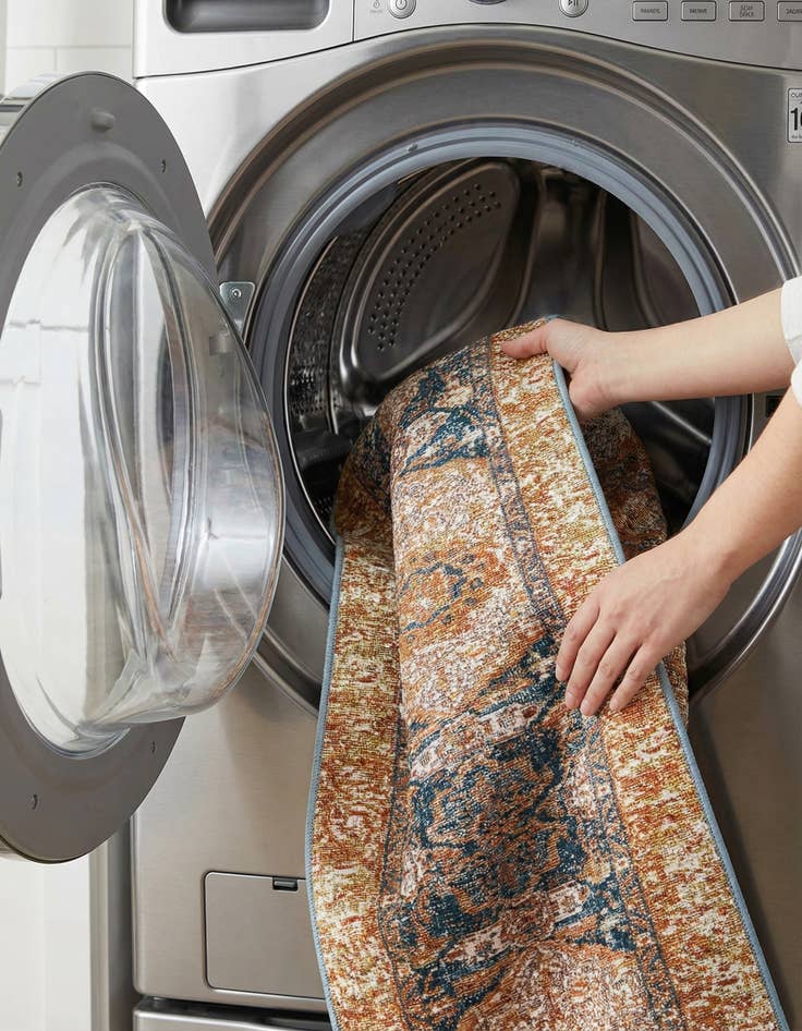 Detail image of  2' x 8'  Washable Traditional Indoor / Outdoor Runner Rug