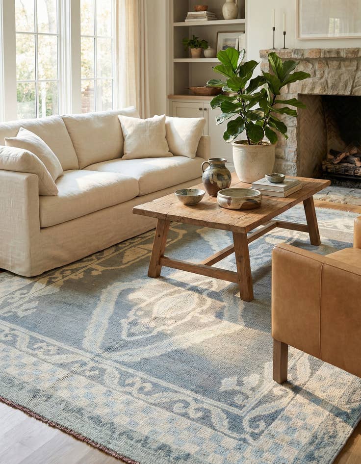 Detail image of 8' x 9' 10  Hand Knotted Moroccan Wool Rug