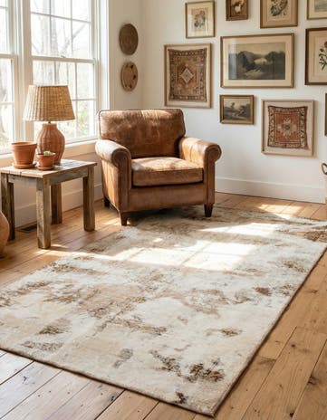 3' 8 x 7' Hand Knotted Ultra Vintage Persian Wool Rug
