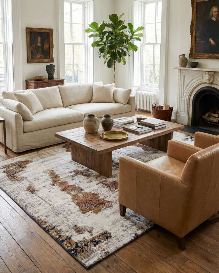 7' 5 x 10' 10 Hand Knotted Ultra Vintage Persian Wool Rug