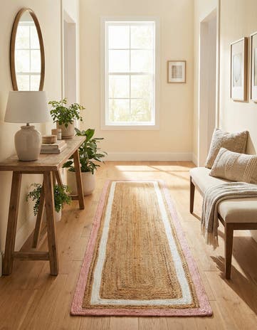 2' 7 x 12' Handmade Braided Jute Runner Rug