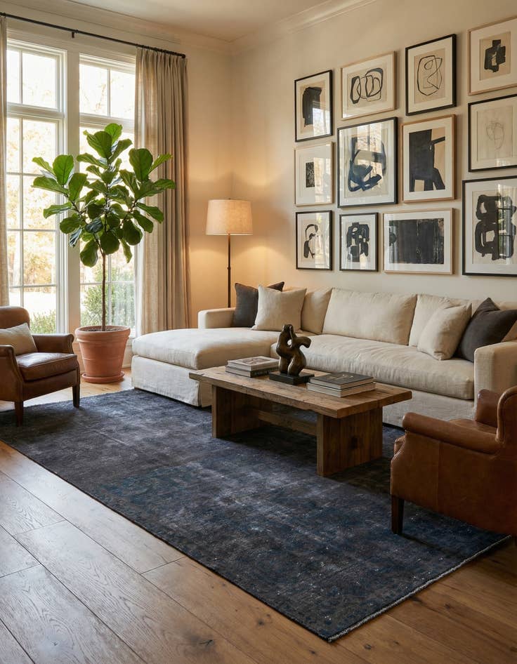 Detail image of 7' 1 x 12' 1  Hand Knotted Ultra Vintage Persian Wool Rug