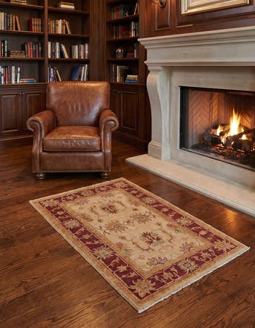 2' 6 x 3' 11 Hand Knotted Ziegler Rug
