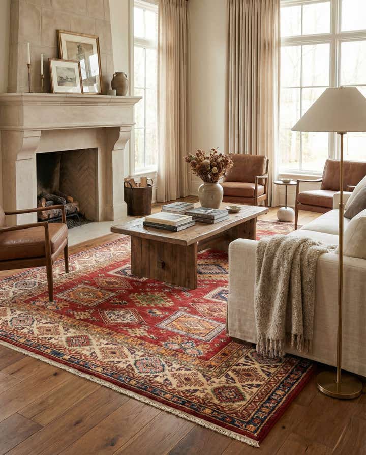 5' 10 x 7' 10 Hand Knotted Kazak Oriental Rug