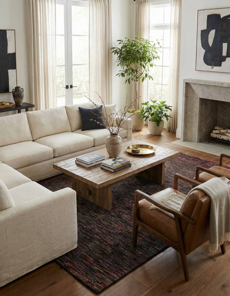 Detail image of 6' 6 x 10' 3  Hand Knotted Darya Wool Rug