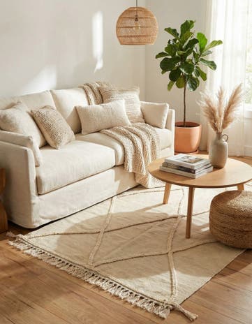 3' 6 x 5' 1 Hand Knotted Moroccan Wool Rug