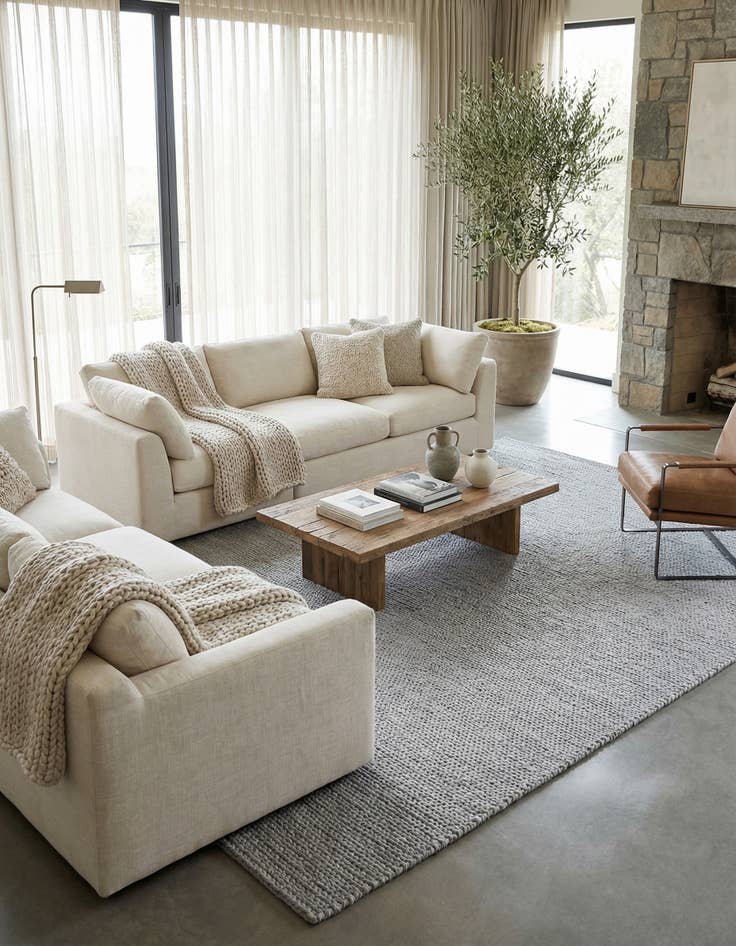 Detail image of 10' x 14' 1  Hand Woven Lana New Zealand Wool Rug