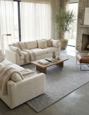 Space Gray Hand Woven Lana New Zealand Wool Rug